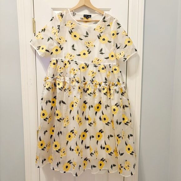 Sister Jane Lady Love Oversized Mini Dress Floral Size M - Picture 8 of 10